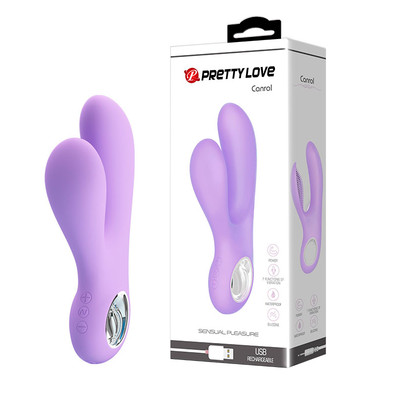 Foto 1 do produto Vibrador Estimulador de Ponto G e Clítoris com 7 Modos de Vibração e Recarregável - Pretty Love Canrol | 9 x 3,5 cm | Disponível em 2 Cores