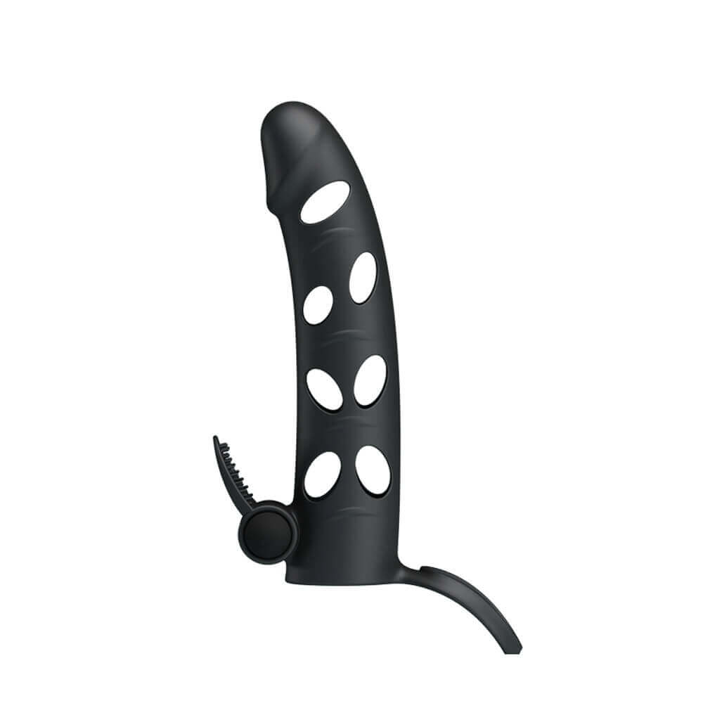 Pretty Love - Capa Peniana Vazada com Anel para Escroto e Estimulador de Clítoris | Cor: Preto - 4