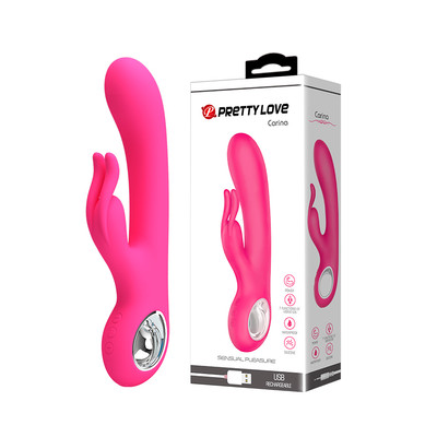 Vibrador Estimulador de Ponto G e Clitóris em Silicone com 7 Modos de Vibração e Carregamento via USB - Pretty Love Carina | 10,5 x 3,4 cm