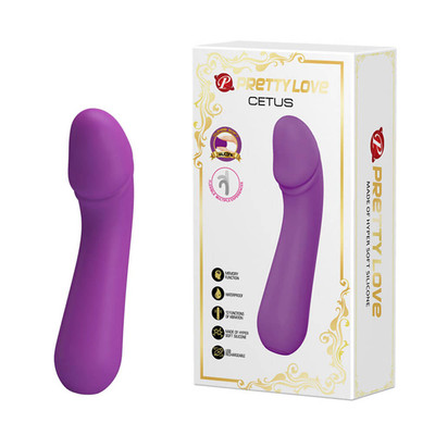 Pretty Love Cetus - Vibrador de Ponto G em Silicone com Glande Definida e 12 Modos de Vibração - 13,4 x 3,4 cm