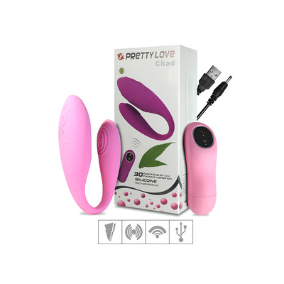 Vibrador para Casal com 30 Níveis de Vibração, Recarregável e Controle Remoto sem Fio - Pretty Love Chad | 8,5 x 2,1 cm | Disponível em 2 Cores