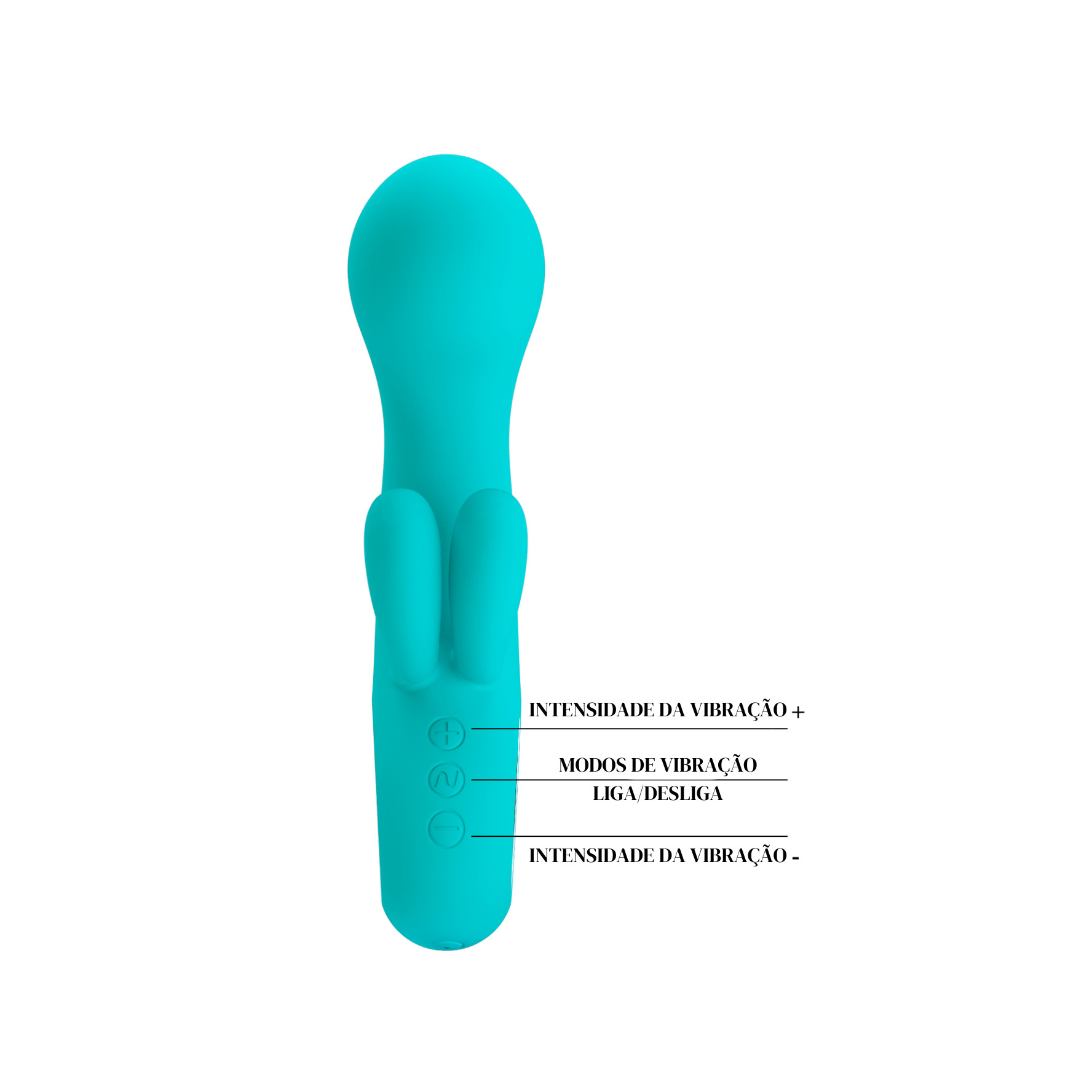 Vibrador Estimulador de Ponto G e Clítoris em Silicone com 7 Modos de Vibração e Recarregável - Pretty Love Chris | 9 x 3,8 cm | Disponível em 2 Cores - 12