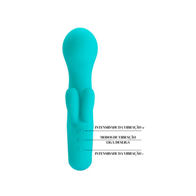 Foto 12 do produto Vibrador Estimulador de Ponto G e Clítoris em Silicone com 7 Modos de Vibração e Recarregável - Pretty Love Chris | 9 x 3,8 cm | Disponível em 2 Cores