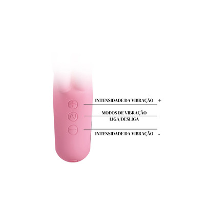 Foto 5 do produto Vibrador Estimulador de Ponto G e Clítoris em Silicone com 7 Modos de Vibração e Recarregável - Pretty Love Chris | 9 x 3,8 cm | Disponível em 2 Cores