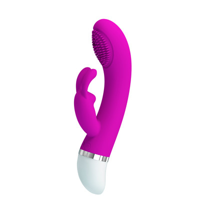 Foto 3 do produto Vibrador Rabbit com 7 Modos de Vibração, Esfera Estimuladora e Cerdas - Pretty Love Christ | 10,5 x 3,5 cm | Disponível em 2 Cores