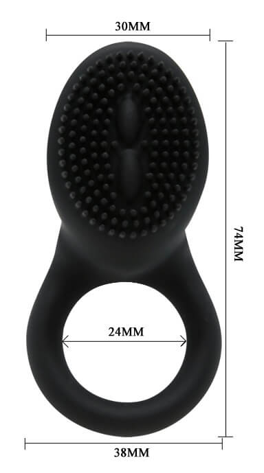 Anel Peniano em Silicone com Vibração Única - Pretty Love Cobra | 7 x 4 cm - 2