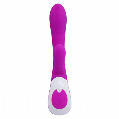 Foto 4 do produto Vibrador Estimulador de Ponto G e Clítoris Recarregável em Silicone Soft Touch com 12 Modos de Vibração - Pretty Love Colby | 11,5 x 3,4 cm