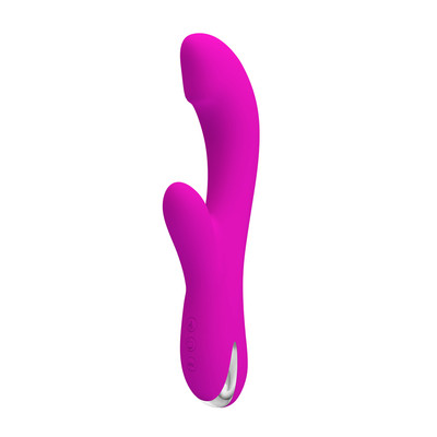 Foto 3 do produto Vibrador Estimulador de Ponto G e Clítoris em Silicone com Aquecimento e 12 Modos de Vibração - Pretty Love Cornelius | 10,5 x 3,5 cm