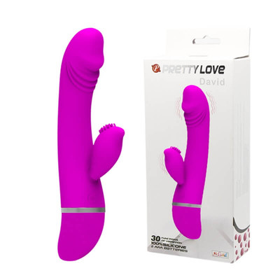 Foto 1 do produto Pretty Love David - Vibrador Estimulador de Ponto G e Clítoris com 30 Níveis de Vibração - 19 x 3 cm