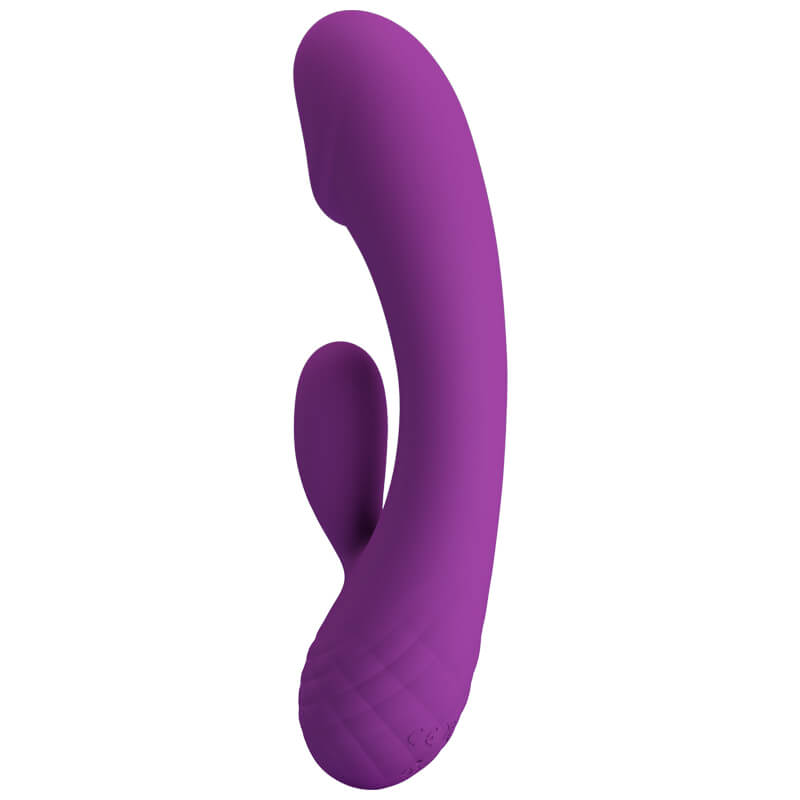 Vibrador de Ponto G e de Clítoris em Silicone Super Macio com 12 Modos de Vibração, Função Memória e Recarregável - Pretty Love Ron | 18 x 3,4 cm | Disponível em 2 Cores - 2