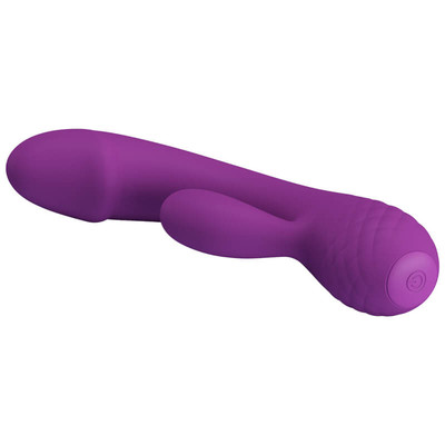 Foto 3 do produto Vibrador de Ponto G e de Clítoris em Silicone Super Macio com 12 Modos de Vibração, Função Memória e Recarregável - Pretty Love Ron | 18 x 3,4 cm | Disponível em 2 Cores