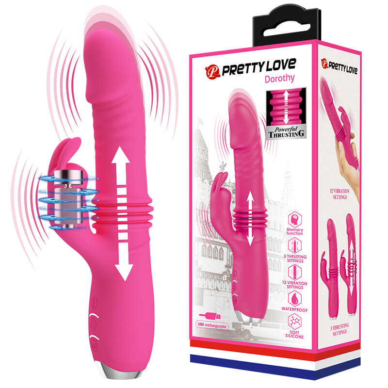 Vibrador Estimulador de Ponto G e Clítoris Recarregável com 12 Modos de Vibração e 3 Velocidades de Vai e Vem - Pretty Love Dorothy | 10,8 x 3,2 cm | 2 Cores - 6