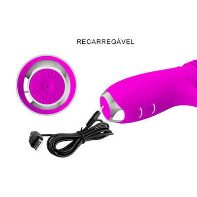 Foto 4 do produto Vibrador Estimulador de Ponto G e Clítoris Recarregável com 12 Modos de Vibração e 3 Velocidades de Vai e Vem - Pretty Love Dorothy | 10,8 x 3,2 cm | 2 Cores