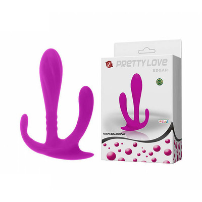 Foto 1 do produto Pretty Love Edgar - Plug Anal Duplo em Soft Touch com Resistência à Água - 9,3 x 2,5 cm