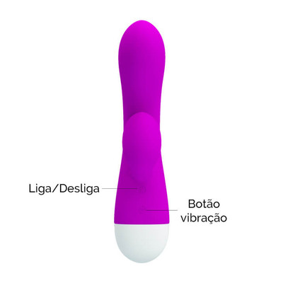 Foto 4 do produto Vibrador Estimulador de Ponto G e Clítoris Recarregável com 30 Modos de Vibração - Pretty Love Eli | 11 x 3,5 cm
