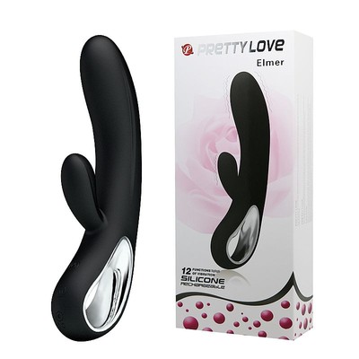 Foto 2 do produto Vibrador com Estimulador de Clítoris e Ponto G Recarregável com 12 Modos de Vibração - Pretty Love Elmer | Disponível em 2 Cores