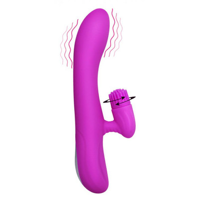 Foto 3 do produto Pretty Love Elton - Vibrador de Ponto G Recarregável com Estimulador Clitoriano Rotativo, 4 Funções de Rotação e 7 Funções de Vibração e Resistência à Água - 20,5 x 3,5 cm