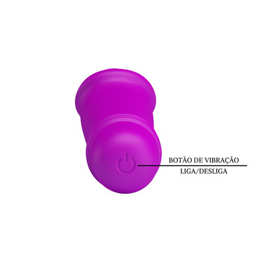 Foto 7 do produto Vibrador Estimulador de Ponto G com Formato de Glande Definida e 10 Modos de Vibração - Pretty Love Emily | 9,5 x 2,5 cm