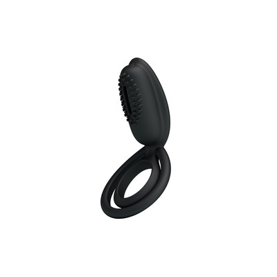 Foto 3 do produto Anel Peniano Duplo para Pênis e Saco Escrotal com Vibro e Estimulador de Clítoris com Texturas Massageadoras - Pretty Love Esther