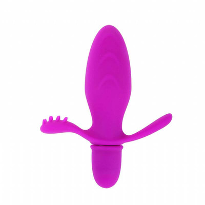 Foto 2 do produto Plug Anal em Silicone com Cerdas e 10 Modos de Vibração - Pretty Love Fitch | 7,4 x 3,3 cm