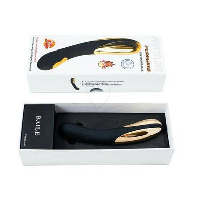 Pretty Love Flamingo - Vibrador Estimulador de Ponto G Recarregável em Soft Touch, 7 Modos de Vibração e Auto Aquecimento - 15,5 x 3 cm