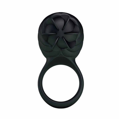 Foto 4 do produto Pretty Love Frances - Anel Peniano em Soft Touch com Estimulador Rotativo - 6,7 x 3,2 cm | Cor: Preto