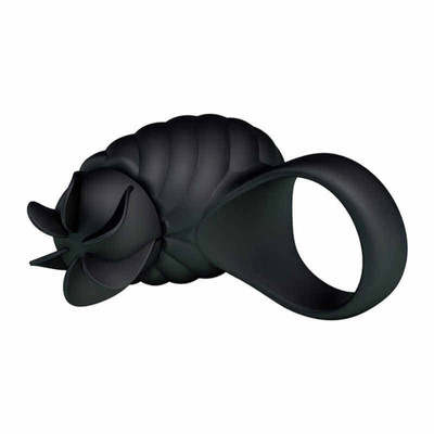 Foto 3 do produto Pretty Love Frances - Anel Peniano em Soft Touch com Estimulador Rotativo - 6,7 x 3,2 cm | Cor: Preto