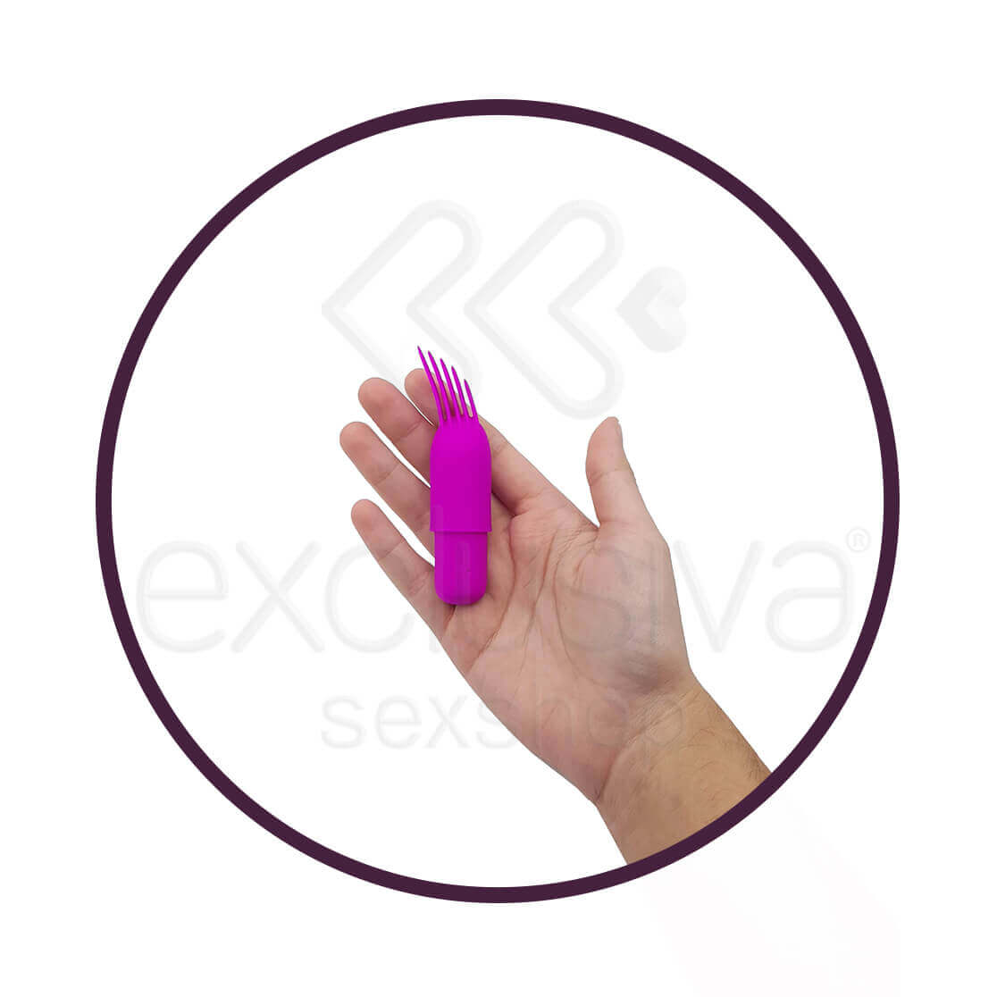 Cápsula Vibratória Recarregável com Capa em Silicone e 12 Modos de Vibração - Pretty Love Gemma - 9 x 2 cm - 9