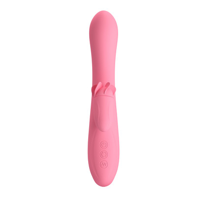 Foto 2 do produto Vibrador de Ponto G com 7 Modos de Vibração e Estimulador de Clitóris com 4 Funções de Rotação - Pretty Love Gina | 12 x 3,6 cm