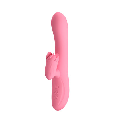 Foto 3 do produto Vibrador de Ponto G com 7 Modos de Vibração e Estimulador de Clitóris com 4 Funções de Rotação - Pretty Love Gina | 12 x 3,6 cm
