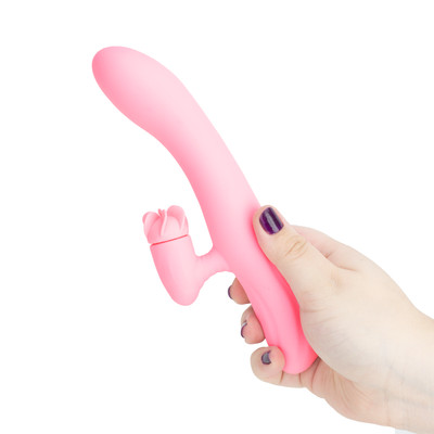 Vibrador de Ponto G com 7 Modos de Vibração e Estimulador de Clitóris com 4 Funções de Rotação - Pretty Love Gina | 12 x 3,6 cm