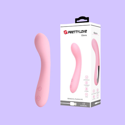 Vibrador Estimulador de Ponto G em Silicone com 30 Modos de Vibração e Recarregável - Pretty Love Gloria - 9,2 x 3,2 cm