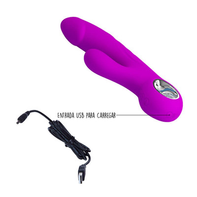 Vibrador Estimulador de Clítoris e Ponto G Recarregável com 7 Modos de Vibração e 5 Modos de Intensidade - Pretty Love Gordon