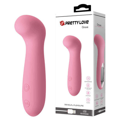 Vibrador Estimulador de Ponto G em Silicone com 30 Modos de Vibração e Carregamento via Cabo USB - Pretty Love Grace | 8,5 x 3 cm