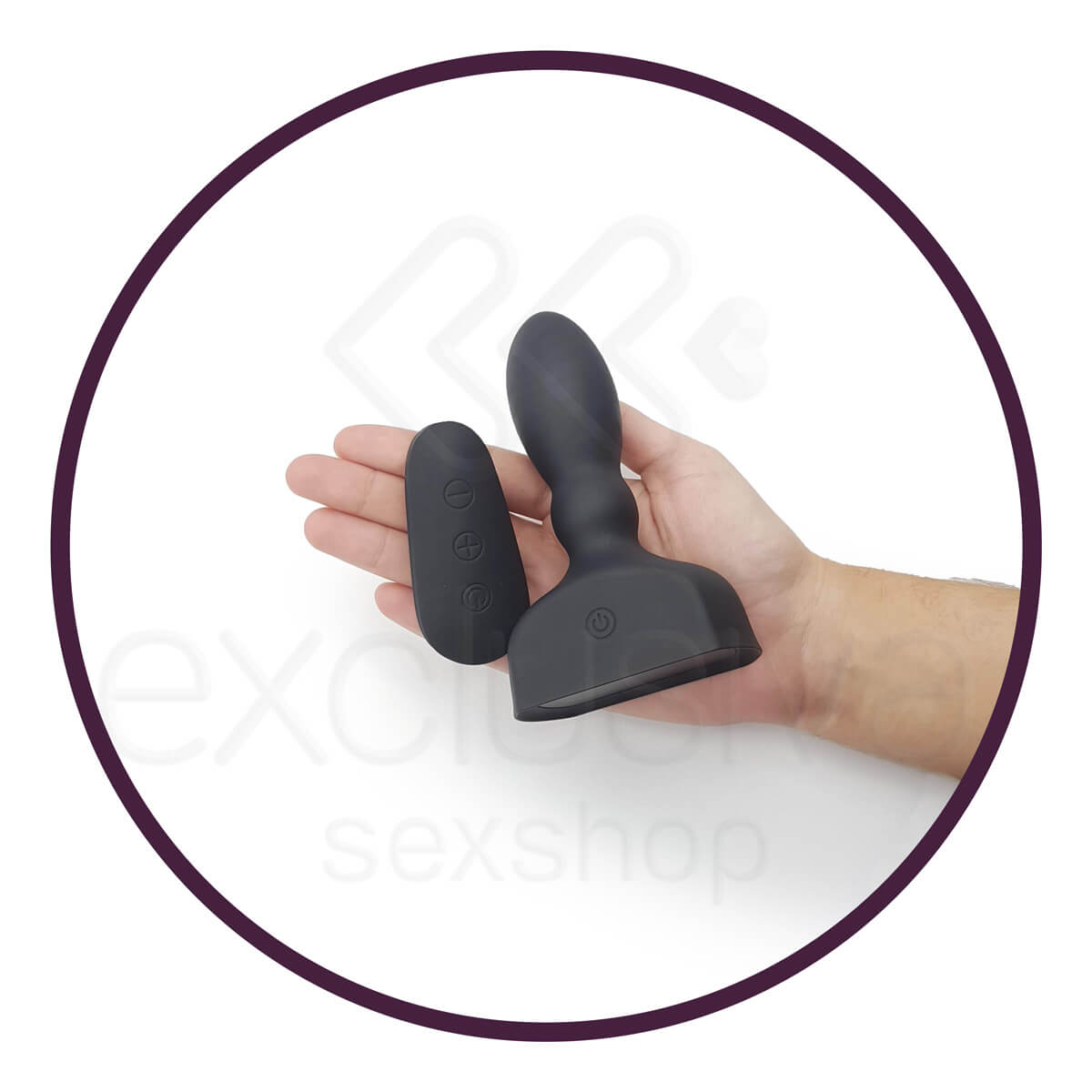 Plug Anal Inflável Recarregável em Silicone com Ventosa, 12 Modos de Vibração, Controle Remoto sem Fio e Função Memória - Pretty Love Harriet | 12,5 x 3,3 cm - 6