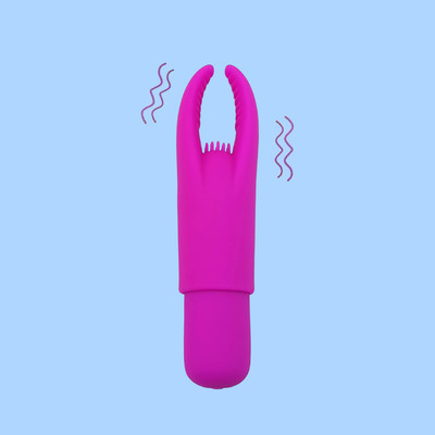 Mini Vibrador Recarregável com Capa Estimuladora, 12 Modos de Vibração e Resistente à Água - Pretty Love Hedy | 9,7 x 2,3 cm
