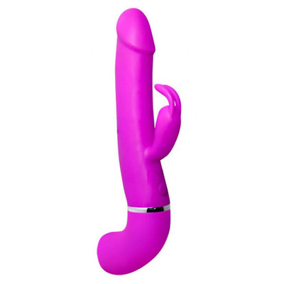 Foto 3 do produto Vibrador Rabbit com Glande, Recarregável, Simulador de Ejaculação, 12 Modos de Vibração e À Prova D'Água - Pretty Love Henry | 24 x 3,5 cm