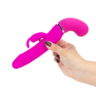 Vibrador Rabbit com Glande, Recarregável, Simulador de Ejaculação, 12 Modos de Vibração e À Prova D'Água - Pretty Love Henry | 24 x 3,5 cm