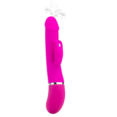 Vibrador Rabbit com Glande, Recarregável, Simulador de Ejaculação, 12 Modos de Vibração e À Prova D'Água - Pretty Love Henry | 24 x 3,5 cm