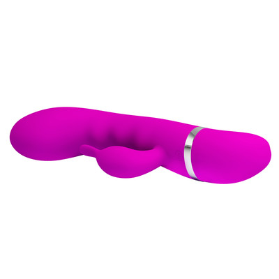 Foto 3 do produto Vibrador de Ponto G com Estimulador Clitoriano, Ondulações e 30 Modos de Vibração - Pretty Love Hilda | 10,5 x 3,2 cm