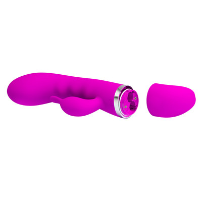 Foto 5 do produto Vibrador de Ponto G com Estimulador Clitoriano, Ondulações e 30 Modos de Vibração - Pretty Love Hilda | 10,5 x 3,2 cm