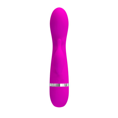 Foto 4 do produto Vibrador de Ponto G com Estimulador Clitoriano, Ondulações e 30 Modos de Vibração - Pretty Love Hilda | 10,5 x 3,2 cm