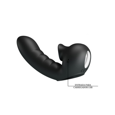 Foto 6 do produto Dedeira Estimuladora de Ponto G e Clítoris em Silicone com 12 Modos de Vibração, 3 Velocidades de Movimento e Recarregável - Pretty Love Hobgoblin | 12,6 x 2,8 cm