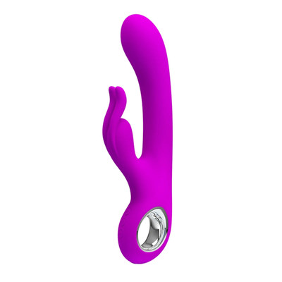 Foto 2 do produto Vibrador Estimulador de ponto G e de Clítoris Recarregável com 7 Modos de Vibração - Pretty Love Hot Rabbit | 19 x 3,5 cm