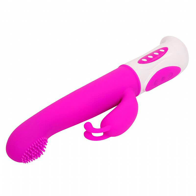 Pretty Love Hugh - Vibrador Ponto G com 4 Intensidades de Pulsação na Ponta e Estimulador Clitoriano com 12 Funções de Vibração - 22,5 x 3,5 cm - 2