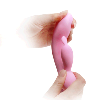 Foto 5 do produto Vibrador Estimulador de Ponto G e de Clítoris em Silicone com 12 Modos de Vibração, Função Memória e Recarregável  - Pretty Love Hugo | 17 x 3,8 cm