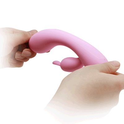 Vibrador Estimulador de Ponto G e de Clítoris em Silicone com 12 Modos de Vibração, Função Memória e Recarregável  - Pretty Love Hugo | 17 x 3,8 cm