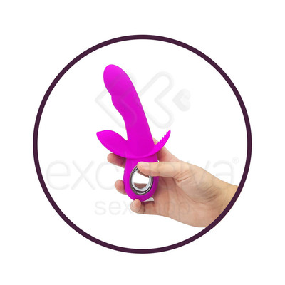 Foto 4 do produto Pretty Love Humphray - Vibrador Flexível Estimulador de Ponto G e Clítoris Recarregável com 7 Modos de Vibrações, 5 Modos de Intensidade - 17,2 x 3 cm