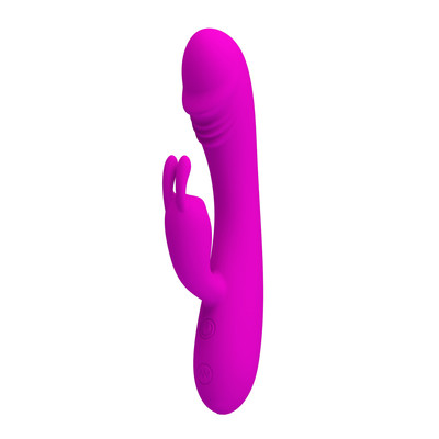 Foto 2 do produto Vibrador Estimulador de Ponto G e Clítoris Recarregável com 30 Modos de Vibração - Pretty Love Hunter - 10 x 3,2 cm
