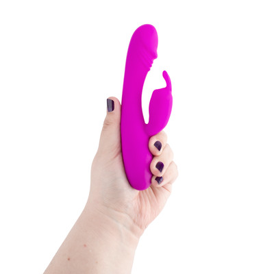 Vibrador Estimulador de Ponto G e Clítoris Recarregável com 30 Modos de Vibração - Pretty Love Hunter - 10 x 3,2 cm